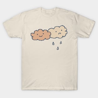 Moody Happy And Sad Clouds Pixel Art T-Shirt